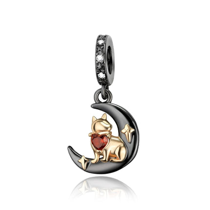 Hot Sale 925 Sterling Silver Cute Panda Beads & Penguin Dangle Charm Fit Snake Bracelet Boutique Necklace Black Pendant Gift