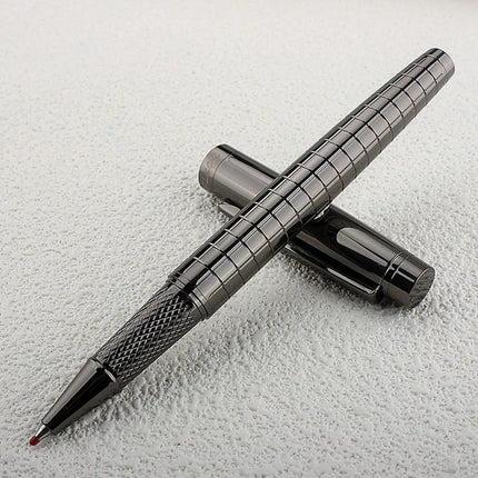 monte mount School Office Stationery Supplies Luxury Metal gray lattice Roller ball Pen 0.7mm Metal Ballpoint Pens for Gift