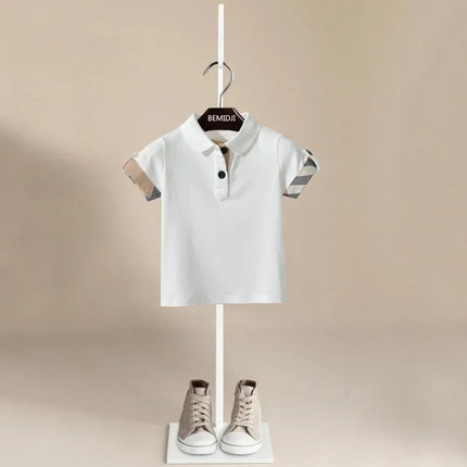 Summer Baby Boy polo Shirt Fashion Kids Short Sleeve T Shirt  Striped Children Cotton Clothes 1-9 Years Boy Tops Drop Shipping