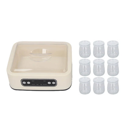 Multifunctional Homemade Yogurt Maker Machine 9 Glass Jars For Yogurt Ice Cream Pudding