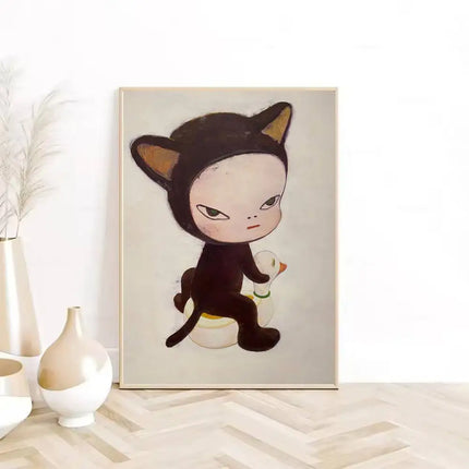 Y-Yoshitomo Nara Art Lovely melancholy Poster  HD sticky wall waterproof home living room bedroom Dorm bar aesthetic decoration