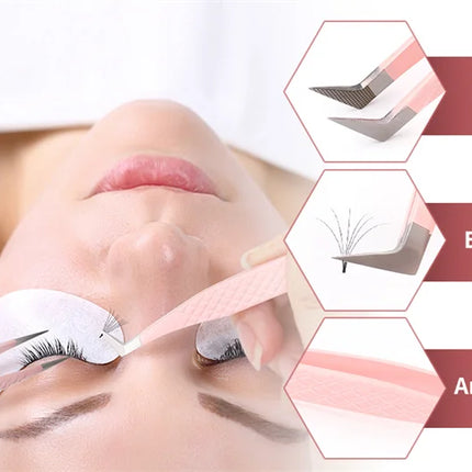 Nanometer Fiber Tip False Lash Tweezers For Eyelash Extension Mega Volume perfect close tip Boot isolation Artist Makeup Tools