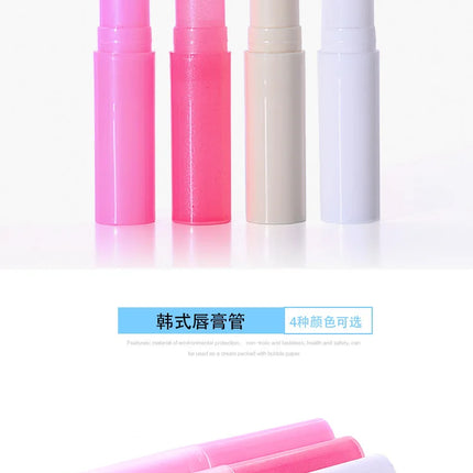 10/20/50/100/200pcs 4g PP Lip Balm Tube Empty Plastic Lipstick Tubes Cosmetic Container DIY Lip Gloss Tube Packaging ZM7201