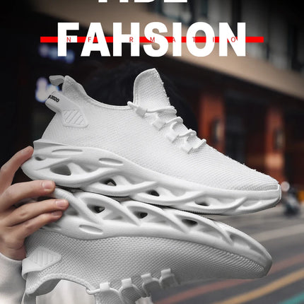 Summer Men Casual Sports Running Shoes Breathable Lightweight Sneakers Outdoor Mesh Black Athletic Jogging Tennis Walking Shoe