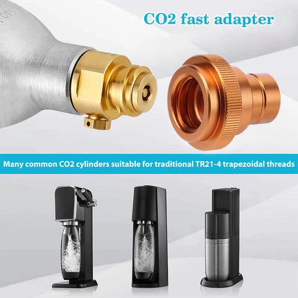 CO2 Adapter Accessories Brass CO2 Quick Connect Adapter for CO2 Cylinder Soda Water Bubbler DUO Terra