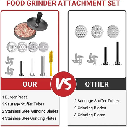 Metal Food Grinder Attachments for all KitchenAid chef Stand Mixers Series. Meat Grinders, Sausage Stuff high quality 2024