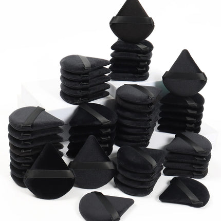 Black Triangle Powder Puff Facial Makeup Sponge Soft Velvet Cosmetics Puff Mixer Beauty Foundation Make-Up Sponge Makeup Access