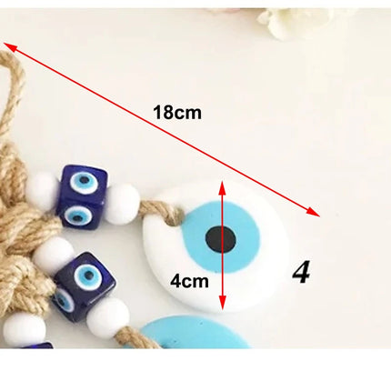 Evil Eye Wall Hanging Nazar House Protection Macrame Decor Rearview Mirror Pendant Lucky Eye Glass Evil Eye Gifts Turkish Eyes