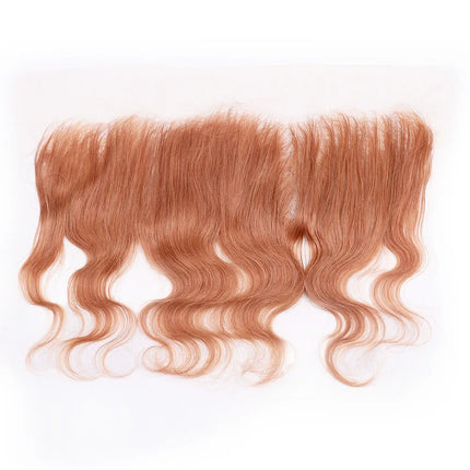 Brown 13x4 Lace Frontal Body Wave 6 Inch 100% Human Hair Transparent Lace Frontal Only Pre Plucked Remy Hair