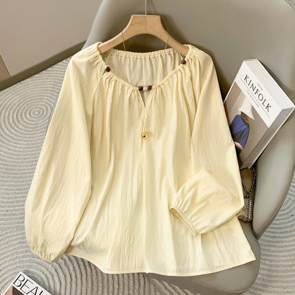 Plus Size Loose Shirts Women Spring Summer 2025 New Casual Tops Oversized Blouses Fashion Long Sleeve Blouses Women L-4XL