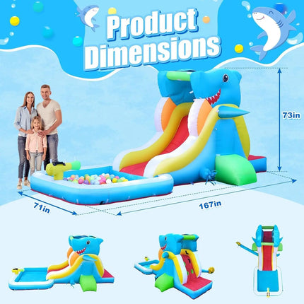 SkyBounce Inflatable Water Slide Bounce House for Kids Backyard Toddler Blow Up Bouncer  Blower Climbing Wall Cannon Party