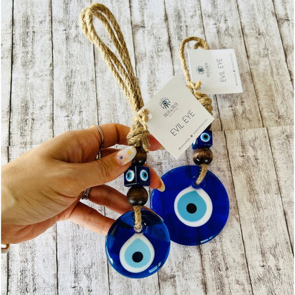 Evil Eye Wall Hanging Nazar House Protection Macrame Decor Rearview Mirror Pendant Lucky Eye Glass Evil Eye Gifts Turkish Eyes