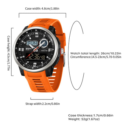 SANDA Fashion Brand Sport Electronics Watches for Men Outdoors Analog Digital Man Watch Luminous Waterproof Backlight Wristwatch