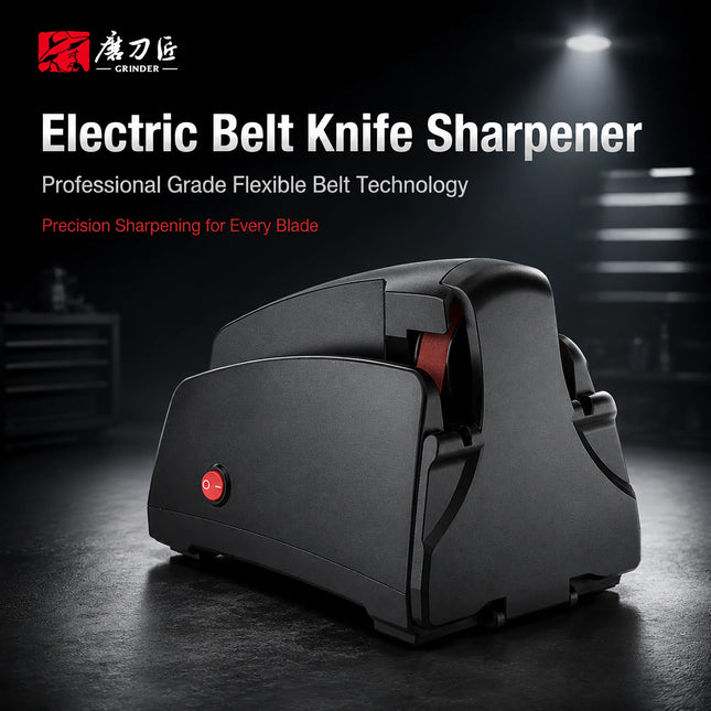 Home Use Electric Belt Sharpener, 4 Grits 120-1000#, Sanding Belt Knife Sharpening Tool for Kitchen