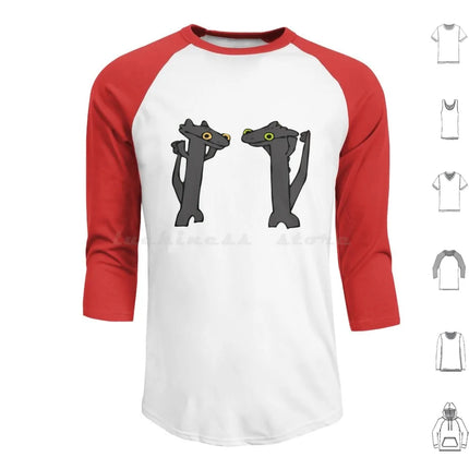Toothless Dancing Meme Hoodie Cotton Long Sleeve Dragon Toothless Dancing Meme Cute Funny Toothless Dancing Viral Cartoon