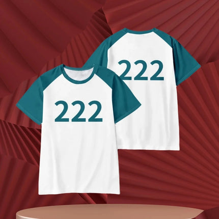 2026 Round Six T-shirt Seong Gi-hun Cosplay Costume 456 Tracksuit Calamari Games Disguise Caarnival Party Clothes for Men Women