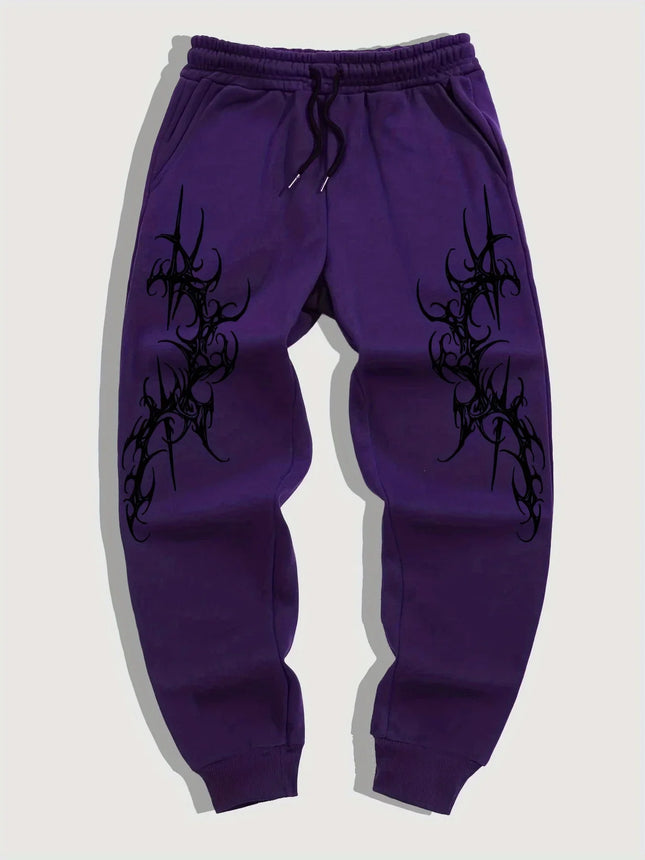 Latest Gothic Print Casual Jogging Sports Pants Multifunctional Couple Pants Fashionable Hip-Hop Pants Comfortable Sports Pants