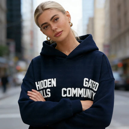 Casual Niche Personality Loose Foam Letter Print Hooded Pullover Sweatshirt Unisex Trendy Daily Top Gothic high street fashion