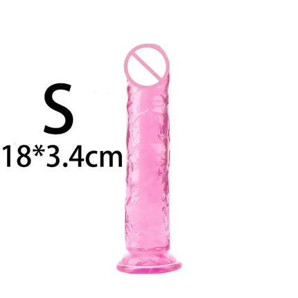 Jelly Dildo Jelly Penis Suction Cup Dildo Transparent Realistic Dildo Jelly Dick masturbation Sex Toys for women Soft penis