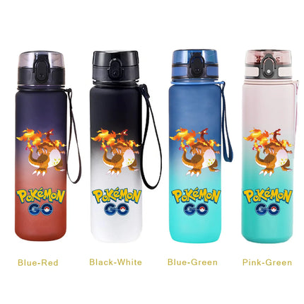 650ML Pikachu Anime Pokemon Portable Plastic Water Bottle High Capacity Outdoor Pikachu Water Cup for Kids Sports Water Bottle