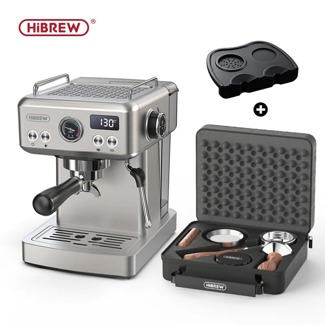 HiBREW 20Bar Semi-Automatic Espresso Coffee Machine, Temperature Adjustable, 58mm Portafilter, Cold/Hot Coffee Maker, Metal Case H10A