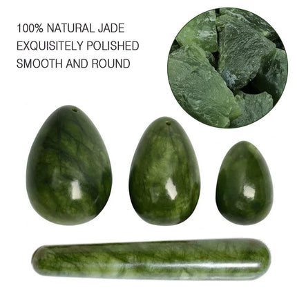 DropShipping Natural Jade Yoni Egg Vaginal Muscles Tightening Ben Wa Ball Women Pelvic Floor Muscle Kegel Exercise Massage Eggs