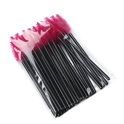 25pcs Eyelashes Extension Supplies Makeup Brushes Mascara Wand Microbrush Eyebrow Eyelash Cosmetics Applicator Spoolie Brush