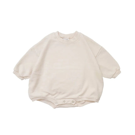 INS 0-18M Newborn Infant Baby Girl Boy Sweatshirt Romper Toddler Long Sleeve Basic Cotton Oversize Rompers Baby Clothes Jumpsuit