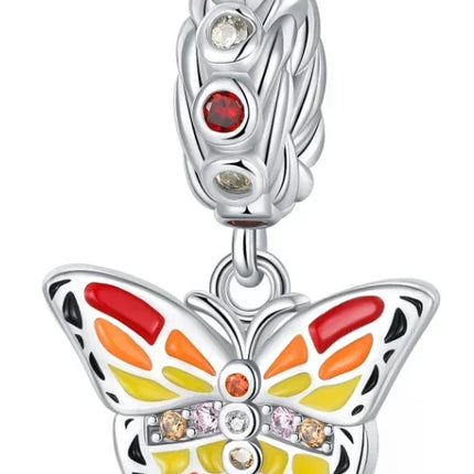Original Charms 925 Sterling Silver Butterfly Pendant Dragonfly Flowers Bead For Women Necklace DIY Bracelet Fine Jewelry Gift
