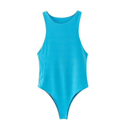 2025 summer solid sexy bodycon women bodysuits female 8 color green slim casual bodysuit chic lady club short playsuits femme