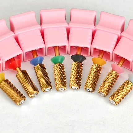 MagiBling Crystal Top Small Barrel Carbide Nail Drill Bits Left Right Hand Cuticle Gel Polishing Remove Easy Use Manicure Tools