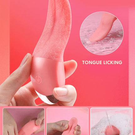 Heating Tongue Licking Vibrator Female Masturbator Clitoris Stimulator Nipple Licking Massager Erotic Machine Sex Toy for Woman