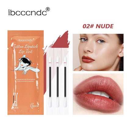 New Cotton Swab Lip Gloss Tattoo Lipstick Velvety Waterproof Matte Lip Gloss Portable Lip gloss Women Use Of Vacation Tourism