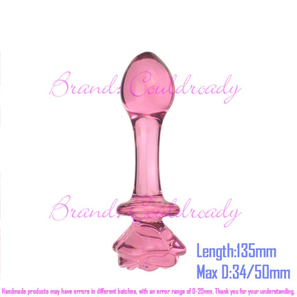 Pyrex Glass Dildo 195x33mm Fake Penis Crystal Anal Beads Butt Plug Prostate Massager G Spot Female Masturbation Toys