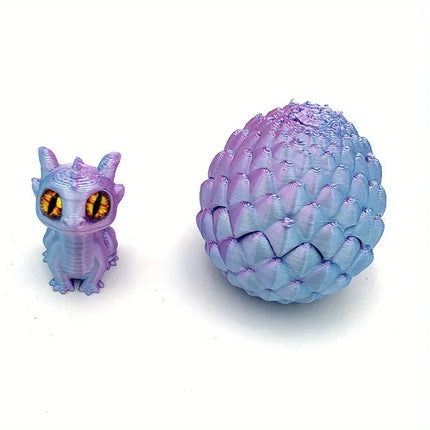 3D Printed Multi-Color Dinosaur Egg Set with Flip Lid - Unique Creative Desktop Decoration Gift Idea
