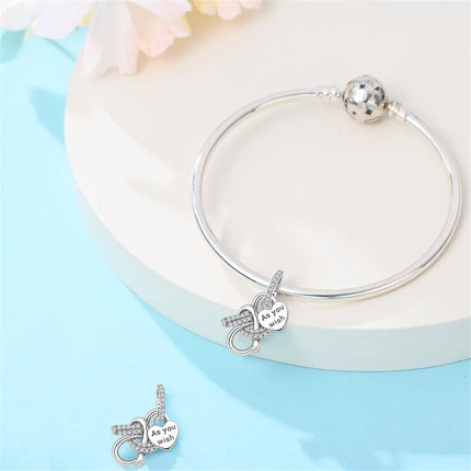 Original 925 Sterling Silver Charms Beads Cute Mushroom Unicorn Love Wings Pearl Charm for Bracelet Pendant Woman Girl Jewelry