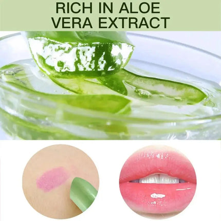 Moisture Lip Balm Aloe Vera Natural Lipbalm Temperature Changed Color Lipstick Long Lasting Nourish Lips Care Makeup 1PC