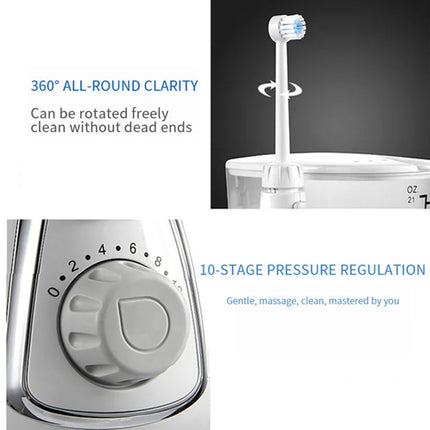 Home High-end Countertop Electric Dental Spa Water Flosser,5 Nozzles 10 Modes 800ML Tank Protect Gums