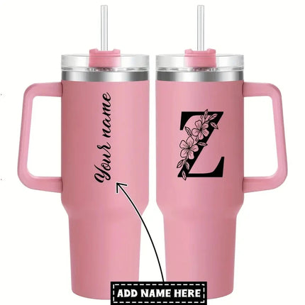 Personalized 40oz Tumbler with Name Custom Mother's Day Gifts Tumbler Metal Stainless Steel Vacuum Thermal Coffee Tea Mug