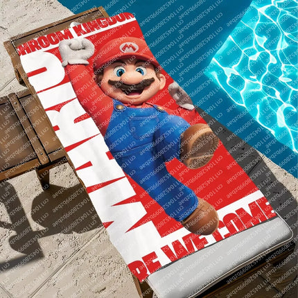 S-Super Towel Large Quick-Drying M-Mario-o Microfiber soft Beach Towel for Travel Fitness Sauna Bathing Camping Kids Gift