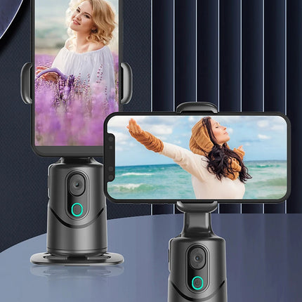Auto Tracking Phone Holder 360° Rotation Follow-up Gimbal Stabilizer No App Built-In Fill Light for  Live Video Recording