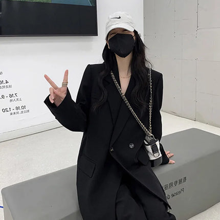 Women's Suit Female Clothing Elegant Woman Bowknot Tunic Stereoscopic Flowers Appliques Waisted Matching Lady's Corduroy