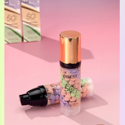 Qibest Three Color Press Release Cream Concealer Isolate Makeup Facial Base Brightening Cream Liquid Concealer Face Primer