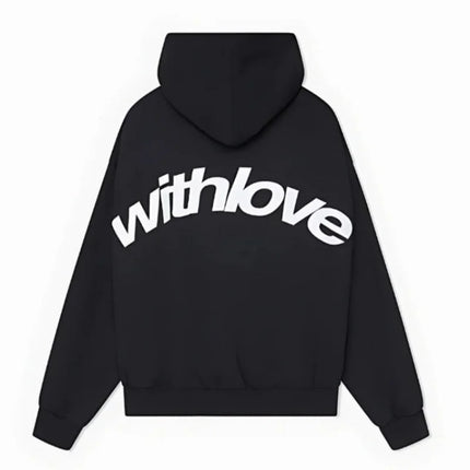 2025 European and American Cross Border Simple and Versatile Women's Printed Hoodie American Couple Retro Loose Trendy Brand