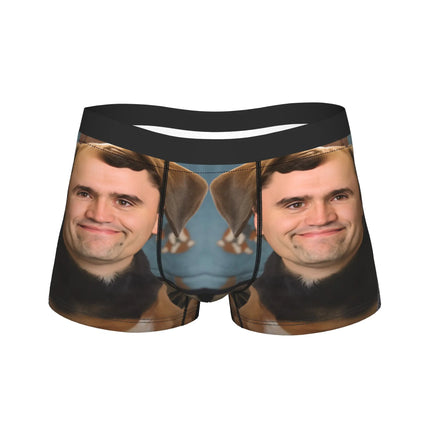 Charlie Kirk Underwear  Novelty Panties Custom DIY Boxer Brief For Men Pouch Plus Size Boxer Shorts