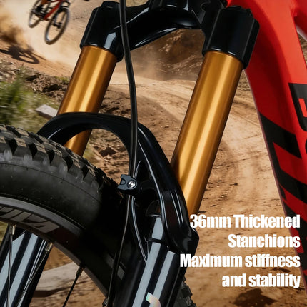 BOLANY Bike Fork MTB Air Fork 36mm Stanchion 160mm Trave Boost Air Suspension 9x100mm QR 15x110mm Bicycle Fork 26/27.5/29inch