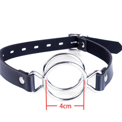 New Oral Fixation PU Leather Bondage Mouth Gag Spider X Style Flirting O Rings Open Mouth Gag Adult Games Sex Toys For Women Men