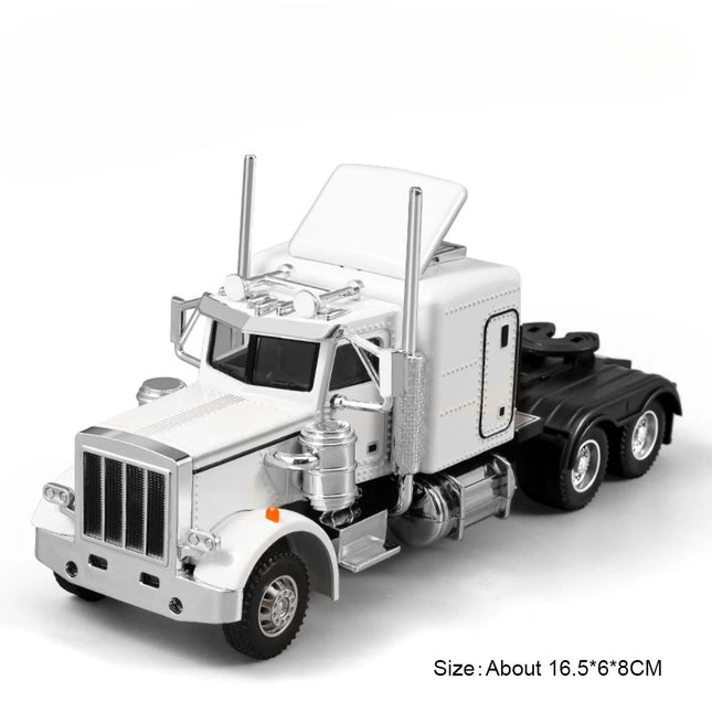 1:50 Scale Truck Transport Car Model Toy Metal Container Alloy Diecast Simulation Engineering Container Vehicle Models Boys Toys