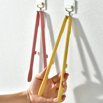 1Pc Silicone Grill Tongs Non-Stick Food Bread Clip Heat Resistant BBQ Salad Cooking Serving Clamp Steak Pasta Clip For Kitchen