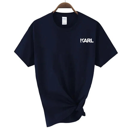 Fashion Casual Brand Karls T Shirt Men Women Cotton Short Sleeve O-neck Tshirt Men's Women's Summer Top Tee Shirt